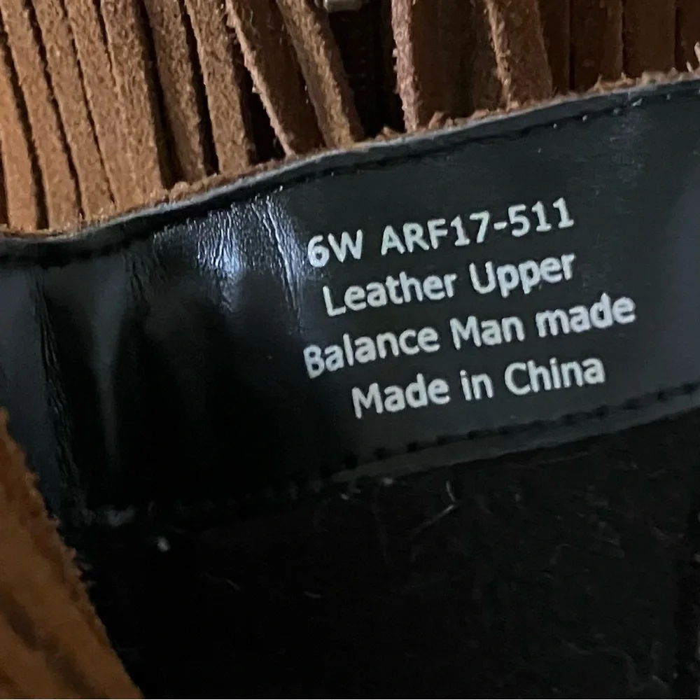 David Tate Rust/Brown Fringe Ankle Boots - Picture 7 of 9